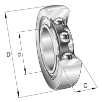 SE15-40-11  Bearing LR202-2RSR  spherical outer ring