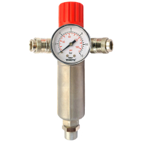 РЕДУЦИР ВЕНТИЛ-ВХОД-G1/2, ИЗХОДИ-2 С БЪЗИ ВРЪЗКИ КУПЛУНГ+ МАНОМТЪР-Ф50