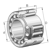 NA20-37-23  NKIA5904-C2  Едностранно аксиален,вътр. пръстен от 1 част