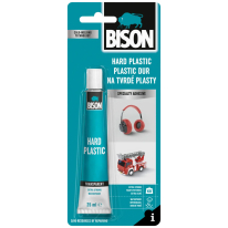 ЛЕПИЛО ЗА ТВЪТДИ ПЛАСТМАСИ 25ml.HADR PLASTIC BISON