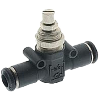 ДРОСЕЛ ЕДНОПОСОЧЕН С ВРЪТКА-ЗА ШЛАУХ-8mm/8mm.-ТЕХНОПОЛИМЕР-55940/08