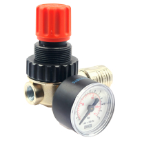 РЕДУЦИР ВЕНТИЛ С МАНОМЕТЪР -PR-182 R- Вход-1/4Ж Изход-Бърза връзка Про